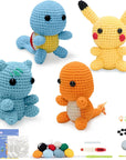 Crochet Kit for Beginners, Complete 4 PCS Cute Animals Crochet Kits for Adults with Step-By-Step Instructions and Video Tutorials - Best Knitting Birthday Gift (4P, Cute Animals)