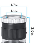 30X Jewelers Loupe, Adjustable Focal Length Magnifier with 3 LED Light for Gems, Jewelry, Coins, Stamps, Etc (Black)