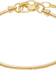5Pcs Chain Bracelets Kit Silver Plated Snake Chain with Heart Lobster European Charm Bracelet for Christmas DIY Women Jewelry Findings Bracelet Making (Gold)