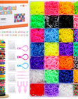 Rubber Band Bracelet Kit - 23 Colors Loom Bracelet Making Kit for Kids, Durable Loom Bands Kit for Beginners Girls Boys Birthday Parties Creativity Gift Art Craft Kit, Loom Bracelet Kit