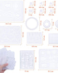 Resin Molds for Jewelry,  678Pcs Earring Making Kit with 28Pcs Epoxy Molds and 650Pcs Earring Hooks, Jump Rings for Pendants, Resin Crafts, DIY Earring