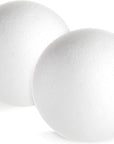 2 Pack Large Foam Balls for Crafts, 7.5 Inch Solid Polystyrene Spheres for DIY Projects, Flower Centerpieces (White)