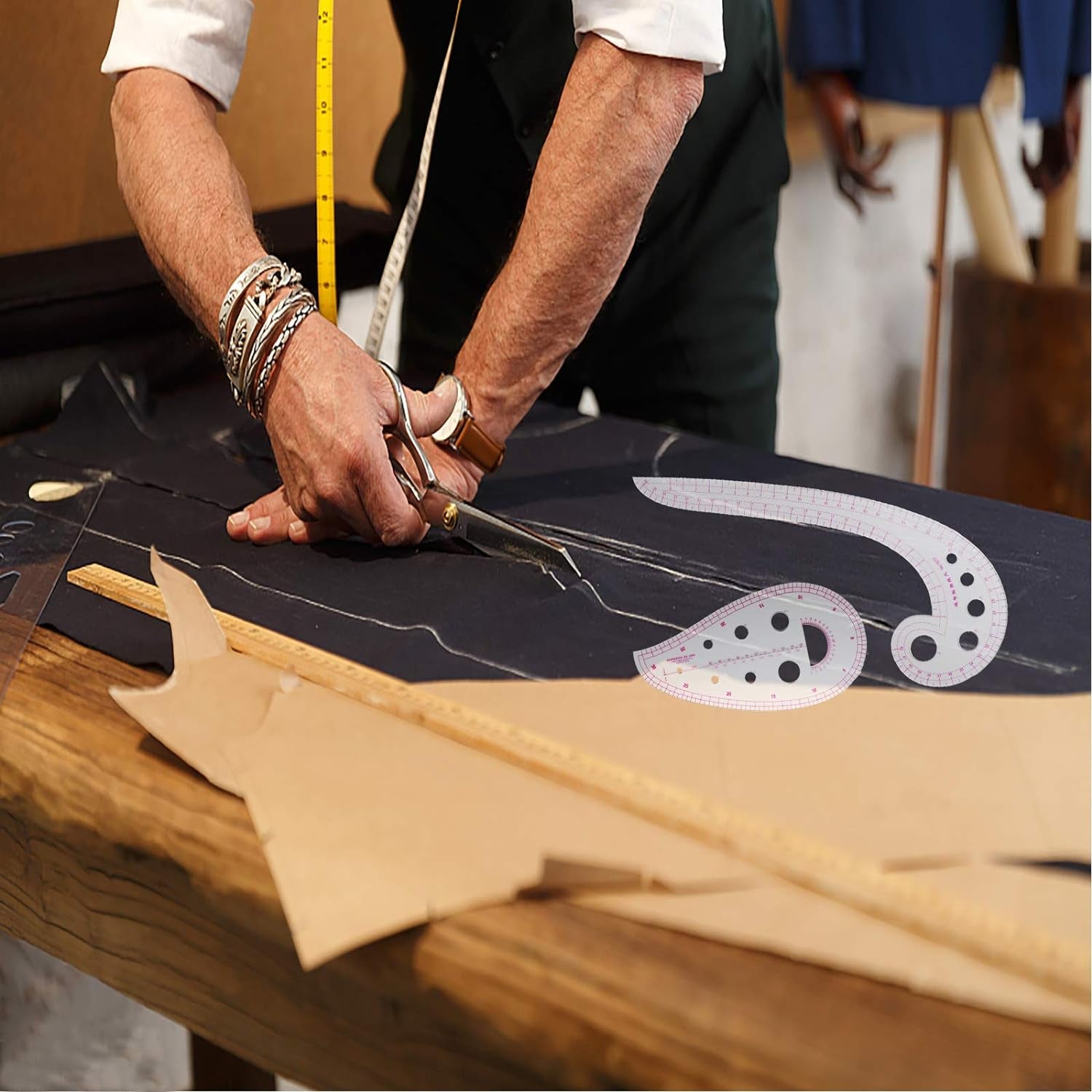 Pattern Sewing Rulers Set, 4 Styles Plastic Sew French Curve Ruler, Metric Curve Shaped Rulers for Designers and Tailors, Perfect for Drawing, Craft, Sewing Project and DIY by  (Style A-4PCS)