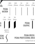 Pigma Micron Fineliner Pens - Archival Black Ink Pens - Pens for Writing, Drawing, or Journaling - Assorted Point Sizes - 6 Pack