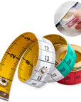 Tape Measure Measuring Tape for Body Fabric Sewing Tailor Cloth Knitting Home Craft Measurements,60-Inch/150-Cm Soft Multicolor Tape Measure Body Measuring Tape Set with Snap Button Closure,Dual Sided