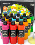 18 Colors Acrylic Paint Bottle Set (250Ml/8.45Oz), Rich Pigmented Bulk Painting Supplies for Artists, Beginners and Kids on Rocks Crafts Canvas Wood Ceramic