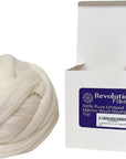 Merino Wool Roving 1 Lb (16 Ounces) for Spinning | Soft Chunky Jumbo Yarn for Arm Knitting Blanket |100% Natural Undyed (Off-White) Wool Yarn, Felting Core, Carded Stuffing