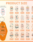 UV DTF Transfer Stickers: 80 Pieces Small UV DTF Motel Keychain Decal, Boho Butterfly, Cactus, Flower, Bible Verses Waterproof UVDTF Motel Keychain Wraps Stickers for Hotel Key Chains