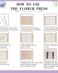 Flower Press Kit, 6 Layers 6.3 X 8.3 Inches Plant Press Kit, Flower Preservation Kit Including Instructions, DIY Dried Flowers Crafts Flower Pressing Kit for Adults Kids