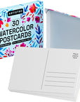 30 Watercolor Postcards 4X6 Inches - Heavyweight Paper Cards 140Lb (300Gsm) - Blank Postcards for Mailing, DIY Thank You Card, Greetings Cards, Christmas, Invitations, Birthday and More