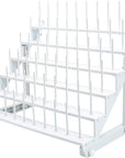 Thread Rack for 60 Spools or 30 Cones, Wall Mounted Large Thread Holder with Long Pegs, Bright White Plastic Thread Stand for Embroidery Serger Sewing Thread Storage and Hair Braiding