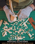 S01 Wood Spoon Carving Knives Set Spoon Making Tools Kit Whittling Knife Hook Knife Right-Handed Bowl Cup Kuksa for Beginners Woodworking Professional Wood Carving Kit