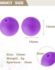 300Pcs 15Mm Silicone Beads, 30 Mixed Silicone Beads Bulk round Silicone Beads for Keychain Making Kit Rubber Silicone Focal Beads Loose Beads for Necklace Bracelet Lanyard Making (15Mm-300Pc)