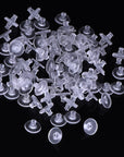 100 Pack Clear Rubber Earring Safety Backs Clutch Earring Pad