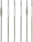 3396276STSM Steel Crochet Hook Set, US Sizes 0, 1, 7, 8, 9, 10, Silver