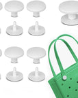 6 Sets Replacement Rivets for Beach Bag Handles Repair Replacement Rivets Button Strap Compatible for Rubber Beach Tote Bag (White)