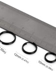 Titanium Key Rings Split Rings, Small Keyrings, Jump Rings for Necklaces, Keys, Jewelry Attachment - 15Pcs Mix 10/12/14Mm (Black)