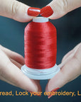 42 Spools 1000M (1100Y) Polyester Embroidery Machine Thread Kit for Professional Embroiderer and Beginner