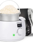 Wax Melter for Candle Making,Candle Melting Pot,Candle Wax Melter,Multifunctional Wax Melting Tool with LED Temperature Display (White)