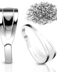 200 Pcs Pinch Bail for Jewelry Making, Pinch Bails for Pendants Necklace Pendant Clasps Connectors Pinch Clip for for Necklace Dangle Charm DIY Craft Making, Silver, 3X7X2.7Mm