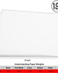 100 Pieces 4" X 6" White Cardstock, Heavyweight Cardstock Sheets Blank Invitation Paper Greeting Cards Printable, 74Lb Cover 200 Gsm/White