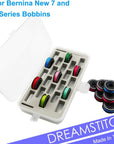 Bobbin Case for Bernina New 7 and 8 Series Jumbo Bobbin Sewing Bobbin Storage Case and Saver Holds 23 Bobbins Box Organizer - Gray
