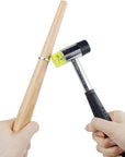 Ring Mandrel Metal Ring Sizer Set with Jewelry Rubber Mallet Hammer Rings Size Measuring Tools Finger Gauge Wood Ring Shaper Tool Jeweler'S Repair Kit