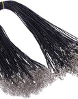 50Pcs 18" Black Waxed Necklace Cord for Jewelry Making
