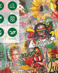 54 Pcs Juneteenth Iron on Transfer Black History Month Heat Vinyl Decals Black Girls Decals HTV Vinyl Heat Transfer Patches Black Women Men for Clothes Bag DIY Decorations