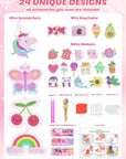 24Pcs Diamond Art Kits for Kids, Diamond Painting Kits, Arts and Crafts for Kids Ages 6-8-12, Gem Art as Gifts Ideas for Girls Boys, Small Diamond Painting Stickers, Kids Craft Age 6+