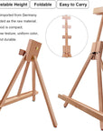 Art Easel (2 Pack) A-Frame Painting Easel, Wood Display Stand Holding Canvas up to 22" High, Portable Tabletop Easel and Sign Holder, Folding Travel Easel, Easy to Carry