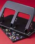 Medium Duty 3 Hole Punch with Ergonomic Handle, 30 Sheet Capacity, Black (90088)