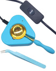 Wax Seal Warmer Wax Seal Kit with Spoon and Tweezers, Great Tool for Melting Wax Seal Sticks Sealing Wax Beads (Electric Wax Seal Warmer)