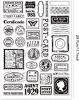 Stamp Postmark Postcard Clear Stamps for DIY Scrapbooking Big Size Silicone Clear Stamp Seals for Cards Making Photo Journal Album Decoration, 29.7X21Cm/11.7X8.3Inch