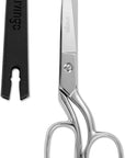 8" Professional Heavy Duty Tailor Fabric Scissors, Dressmaker Sewing Classic Stainless Steel Ultra Sharp Forged Shears, Bent