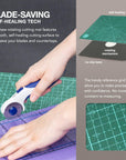 Self Healing Rotating Cutting Mat 18X18 (17" Grid), Perfect for Quilting & Art Projects