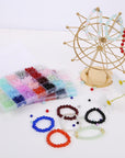 1610 PCS Glass Beads for Bracelets Jewelry Making, 24 Colors 8Mm 6Mm round Crystal Beads Bracelets Making Kits Suitable for DIY Crafts,Glass Beads for Bracelet Making Kits