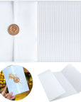 70 Pack Pre-Folded Vellum Jackets for 5X7 Invitations, Vellum Paper 5X7 for Invitations, Transparent Paper Vellum Envelopes for Wedding Invitations Wraps - Translucent Birthday Invitation Paper
