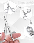 Folding Scissors, 4Pcs Stainless Steel Small Scissors Pocket Portable Foldable Travel Scissors Tiny Mini Craft Cutter