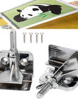 2PCS of Screen Printing Clamps Screen Frame Butterfly Hinge Clamp for Silk Screen Printing Frame Machine,For Fixing Screen Printing Mesh,Screen Printing Press DIY Tool Include 4 Screws