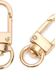 10 Pcs Swivel Lobster Claw Clasps Hardware Accessories Rotating Dog Buckle Metal Spring Key Chain Hook Clasps for Handbag DIY Bags Key Rings and Jewelry Making Findings (Gold)