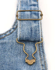 1.5" inside Bottom Size Dungaree Fastener Overall Clip Suspender Buckle