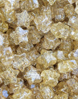 Star Beads Gold Glitter Sparkle 13Mm Pony Beads Made in USA