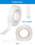 3 Rolls Double Sided Tape for Crafts, Arts, Scrapbooking, Photography, Paper Backing, Tear-By-Hand. 0.6In by 43-FT