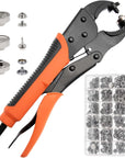 353PCS Heavy Duty Snap Fastener Tool Kit - Adjustable Snap Setter Tool with 100Set 15Mm Snaps,Snap Button Installation Tool Kit for Replacing Boat Covers Metal Snaps, Canvas, Sewing, Tarps