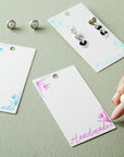 White Earring Display Cards, 200-Pack Hanging Earring Cards for Selling, Packaging, Storage, 500 GSM Thick and Sturdy Paper Material, Jewelry Holders (3.5X2 In)