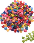 6Mm 100Pcs Mixed Color and Style Mini Buttons for DIY Handmade Craft Art Sewing Doll Cloth Buttons