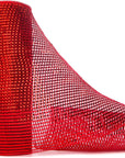 Red Deluxe Metallic Mesh Ribbon,10 Inch X 30 Feet(10Yard), Red with Deluxe Red Wide Foil, Christmas Ribbon for Wreath Swags and Christmas Tree