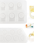 Resin Ring Silicone Mold, 2PCS Resin Casting Mold for Epoxy, Jewelry Mold for DIY Craft Projects, Rings, Necklaces, Earrings, Pendants, Keychains, Multiple Sizes