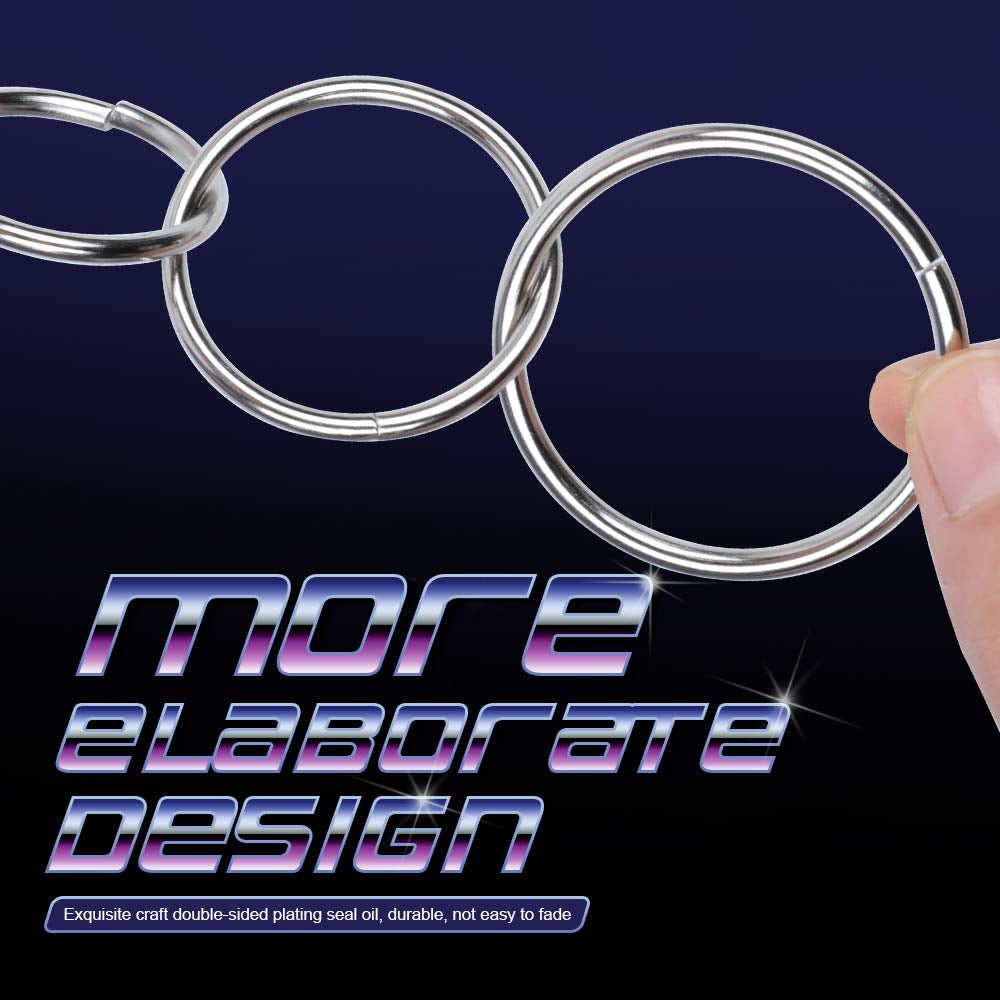 Metal O Ring,50 Pcs Silver Multi Purpose Metal O Ring for Macrame, Camping, Dog Leashes, Hardware, Bags and More Craft Project - 16Mm, 21Mm, 25Mm, 32Mm, 38Mm